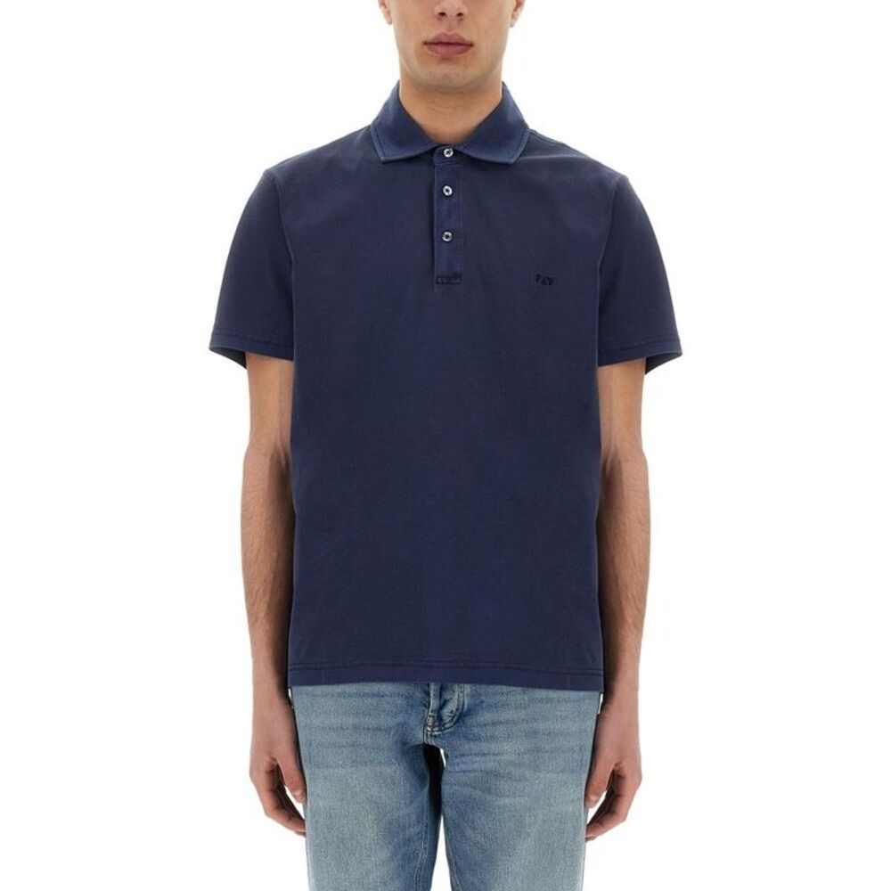 FAY Men's Short Sleeve Polo Shirt Men BLUE T-Shirts